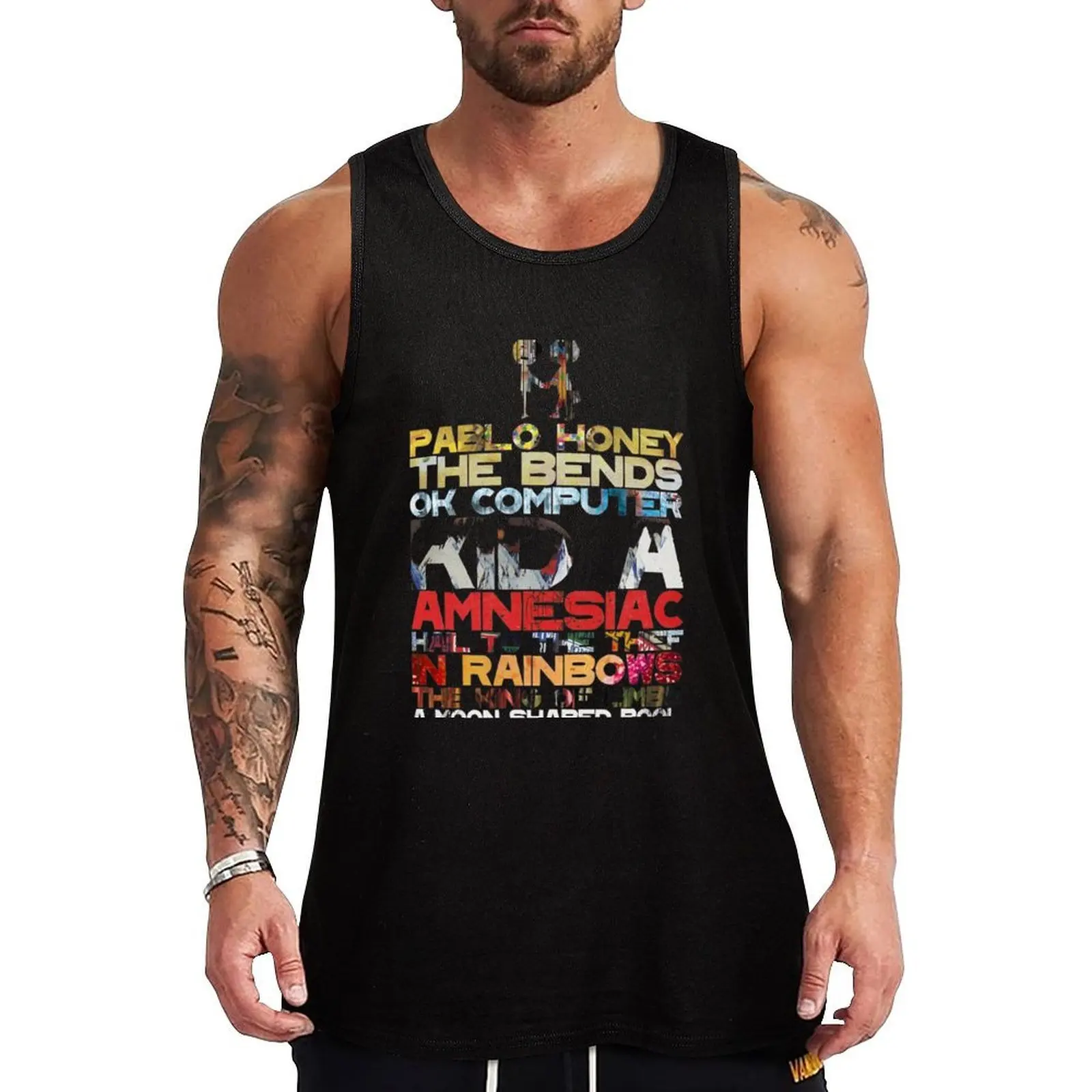 

Radio Tank Top t-shirts for Men's gym clothes for men vest men