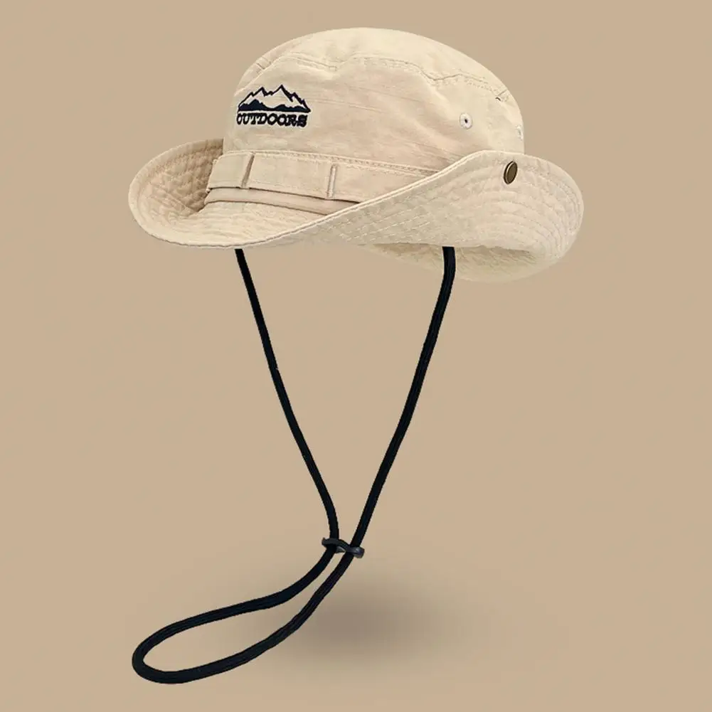 2023 Outdoor UV Bucket Hat Large Wide Brim Bob Hiking Sun Hats Parents Fishing Hat Women Summer Ponytail Hat