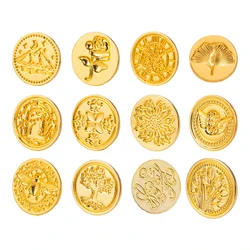 1pc Retro Vintage Wax Seal Stamp Flower Sealing Wax Stamp Head For Wedding Invitation Gift Packaging Cards Scrapbooking Stamps