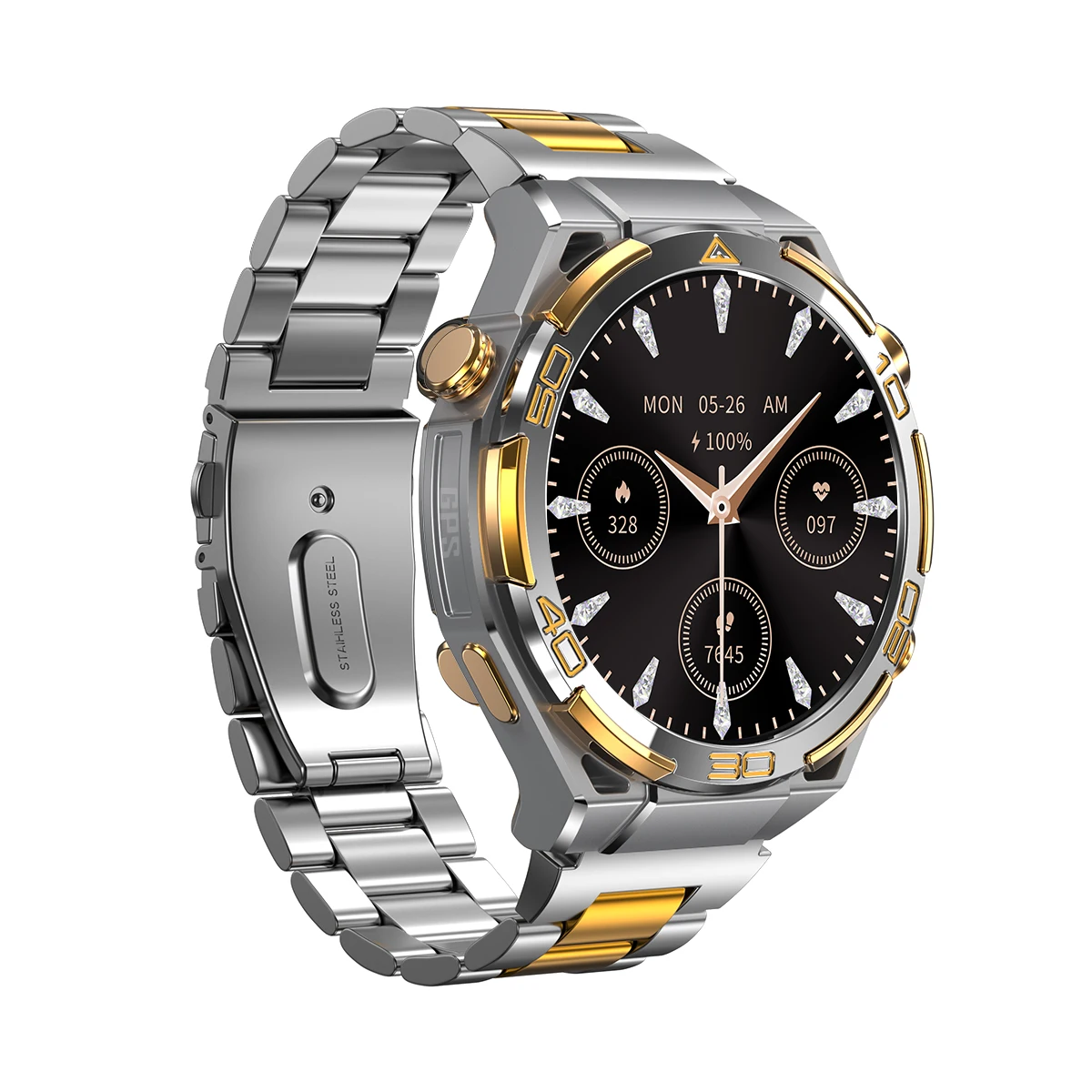 Nieuwe Blackview W90 Pro GPS Smartwatch met 1.43" HD AMOLED-scherm, 900mAh/20 dagen stand-by, Bluetooth, waterdicht, sporthorloge voor heren