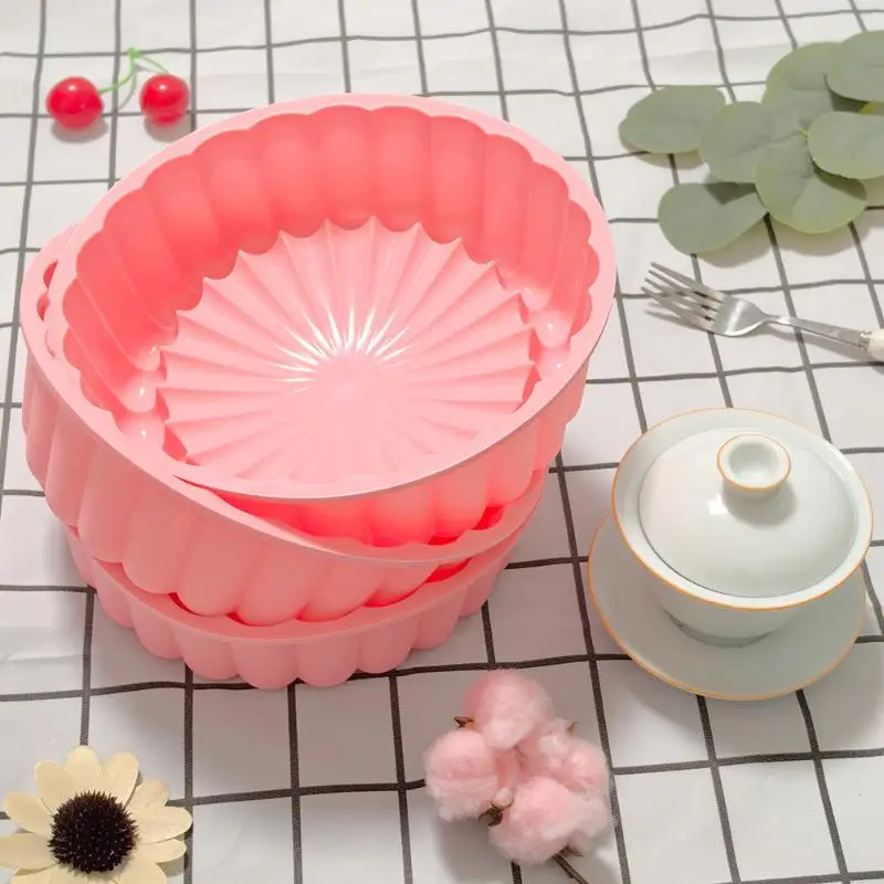 Large Sunflower Cake Silicone Mold Baking Tray Circular Chocolate Jelly Mould DIY Dessert Pudding Making Birthday Gift Bakeware view 4