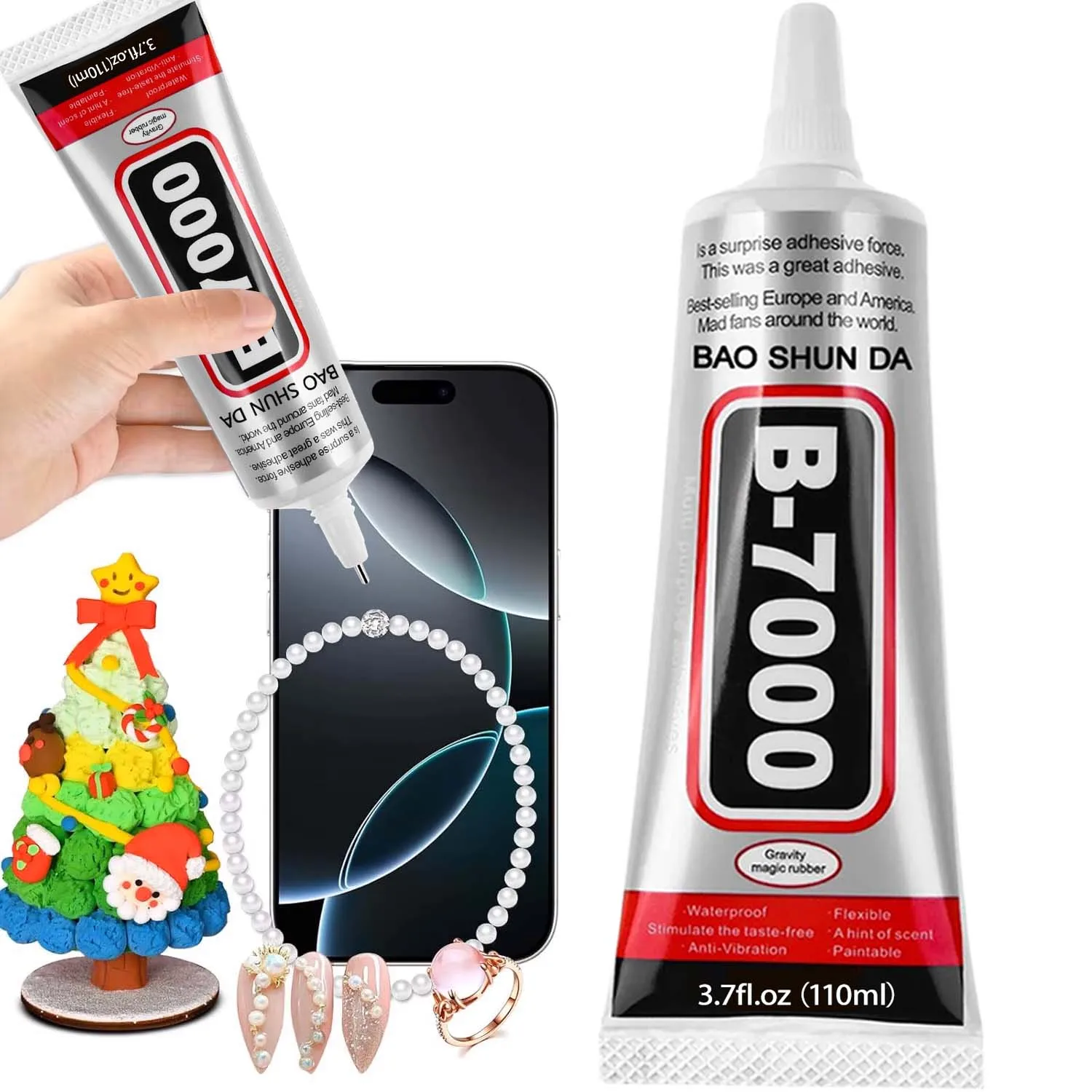 Image of JXVX 50ml B7000 Klebstoff für Mobiltelefone, Touchscreens, Superkleber B-7000, Klebstoff für Telefon-Glasreparatur, Diamanten und Schmuckwerkzeuge