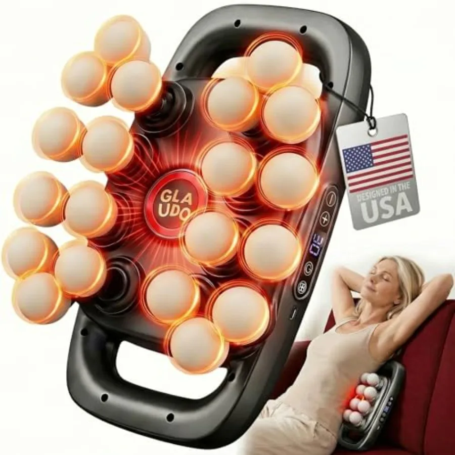 

20 Head Massage Gun Deep Tissue Upgraded from 16 Head - Back Massager for Pain Relief Professional Percussion Massager for Musc