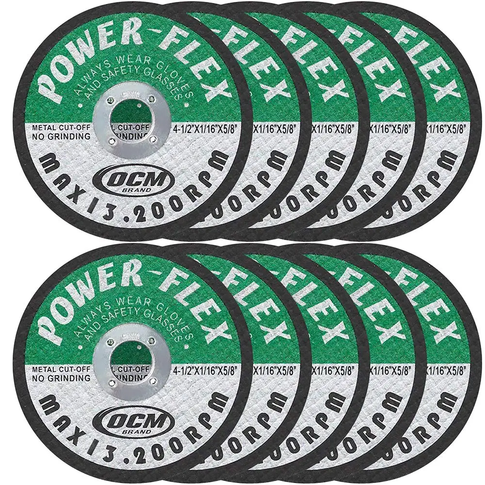 

4-1/2" x 1/16" Premium Cut-Off Wheels, 10-Pack, for Ferrous & Stainless Steel
