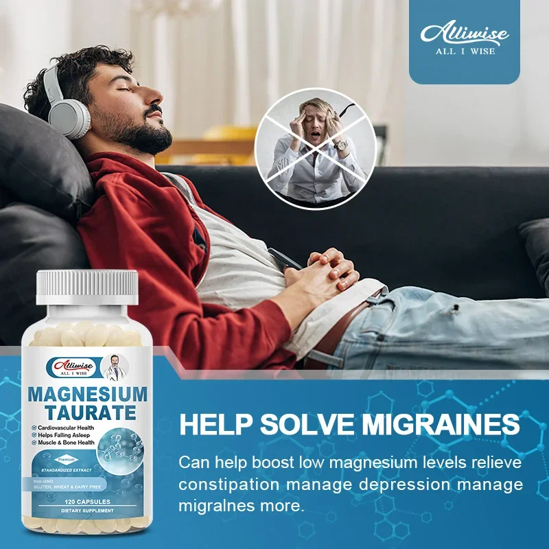 

Alliwise Powerful Complex Potassium Magnesium Capsules Muscle Heart Sleep Support Nerve Health