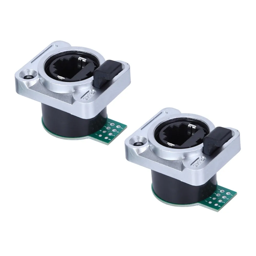 Round RJ45 PCB Panel PA Material 8P8C Aviation Plug Connector Durable Shielded RJ45 Ethernet Panel Mount