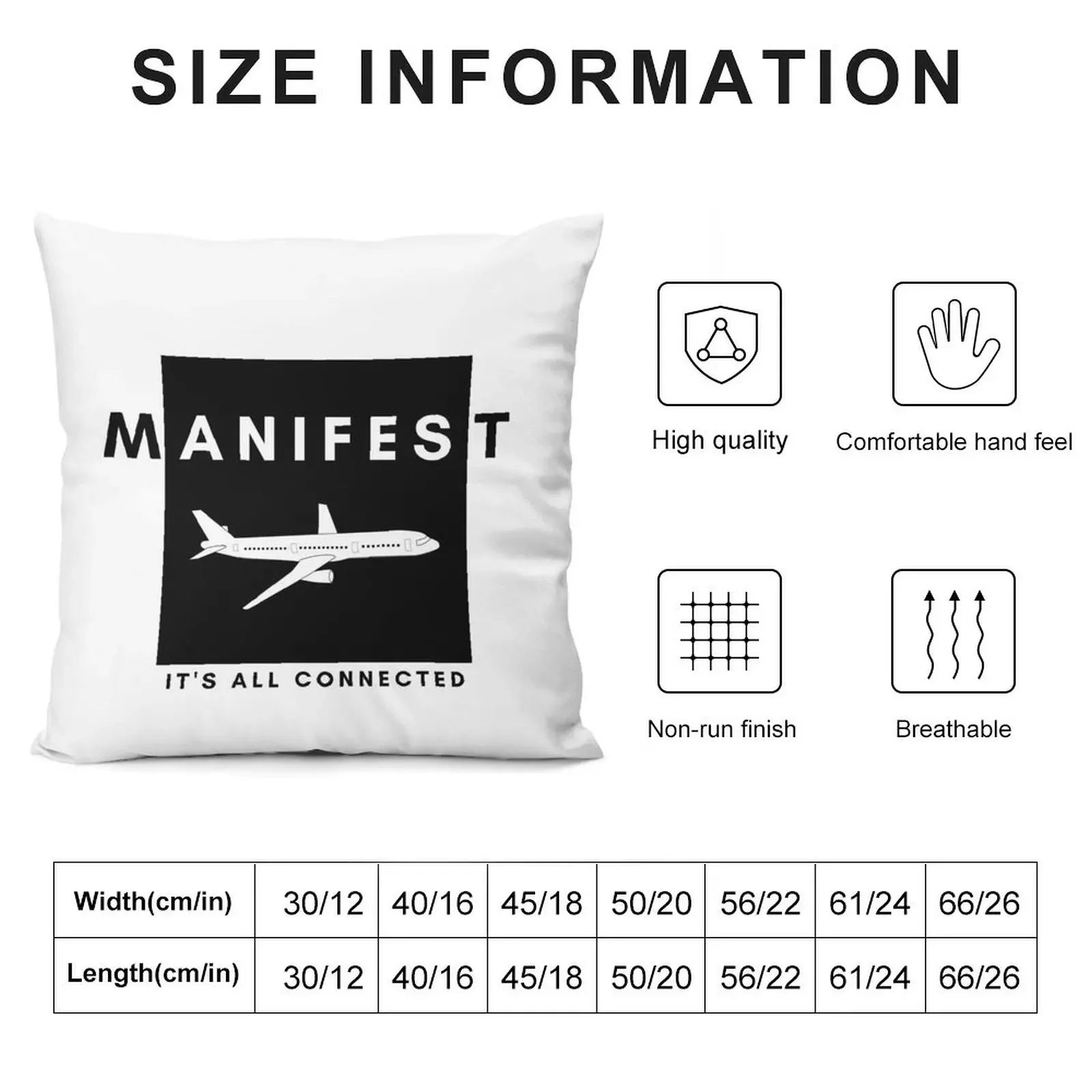 NBC Manifest TV Show: It's All Connected T-Shirt Throw Pillow ornamental pillows for living room Cushion Cover Luxury pillow