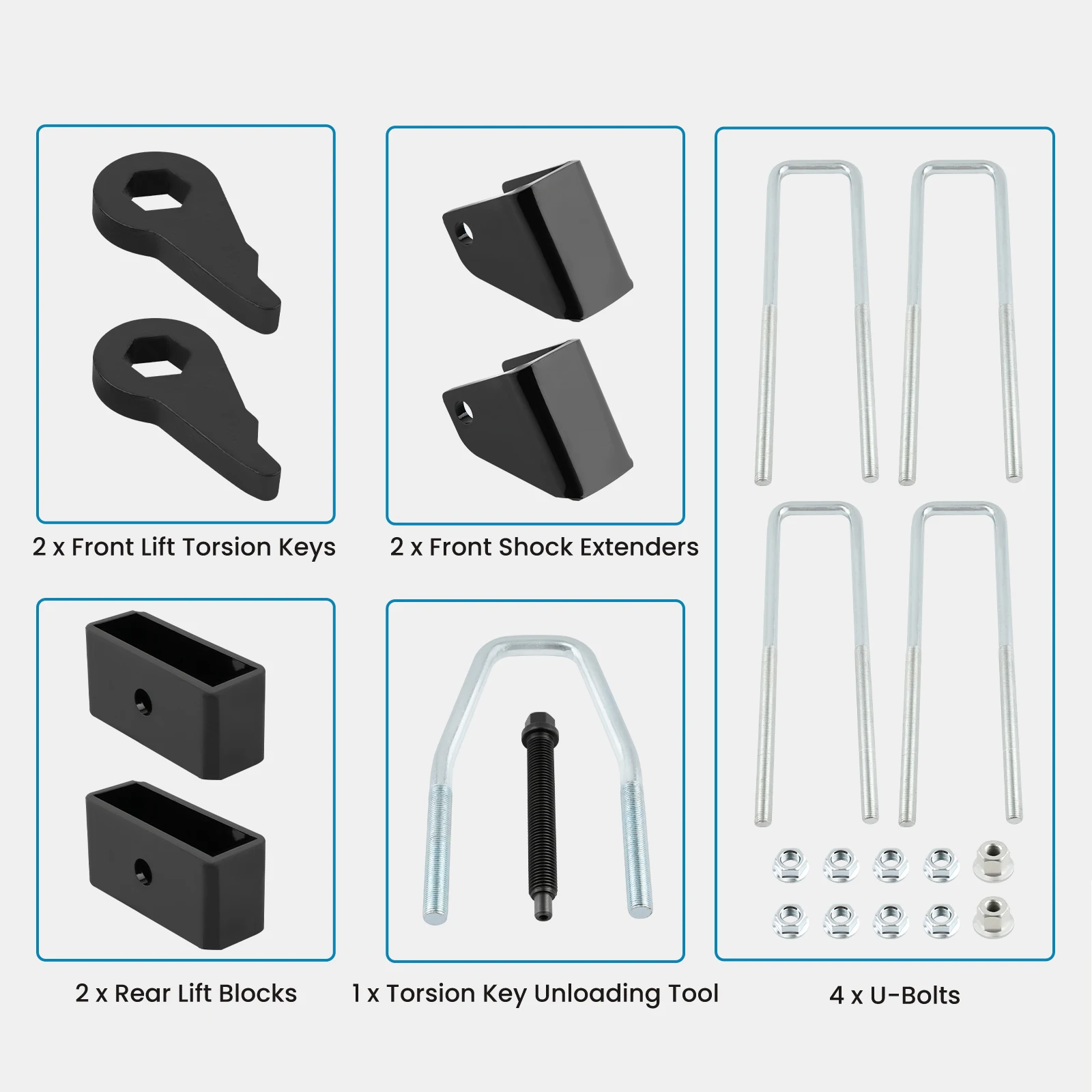 3 "Voor 2" Achterliftkit Met Gereedschap Voor Gmc Sierra 1500/2500/3500 Hd 2001-2010