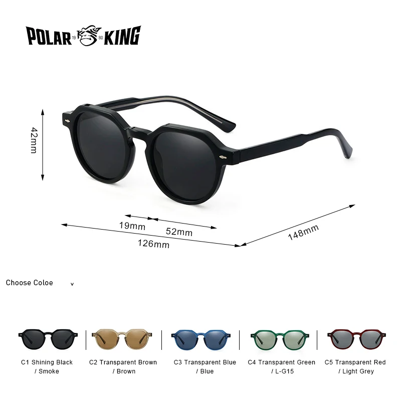 Polarized Acetate Sunglasses Men Vintage Design UV400 Protection Male Sun Glasses Women Eyewear Oculos de sol