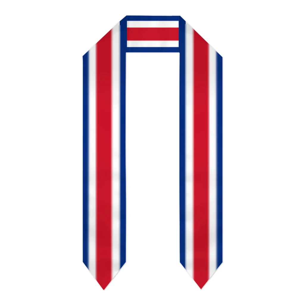 

Выпускной пояс, шарф с флагом Коста-Рики, шаль-палантин, сапфирово-синий цвет со звездной полосой, аксессуар для платья бакалавра, лента 180*14 см