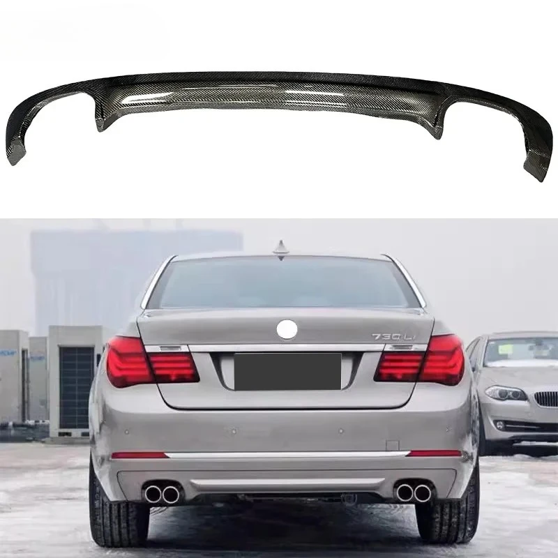 F01 F02 HM Style Carbon Fiber Rear Diffuser Rear Bumper Lip Splitter For BMW 7 Series F01 F02