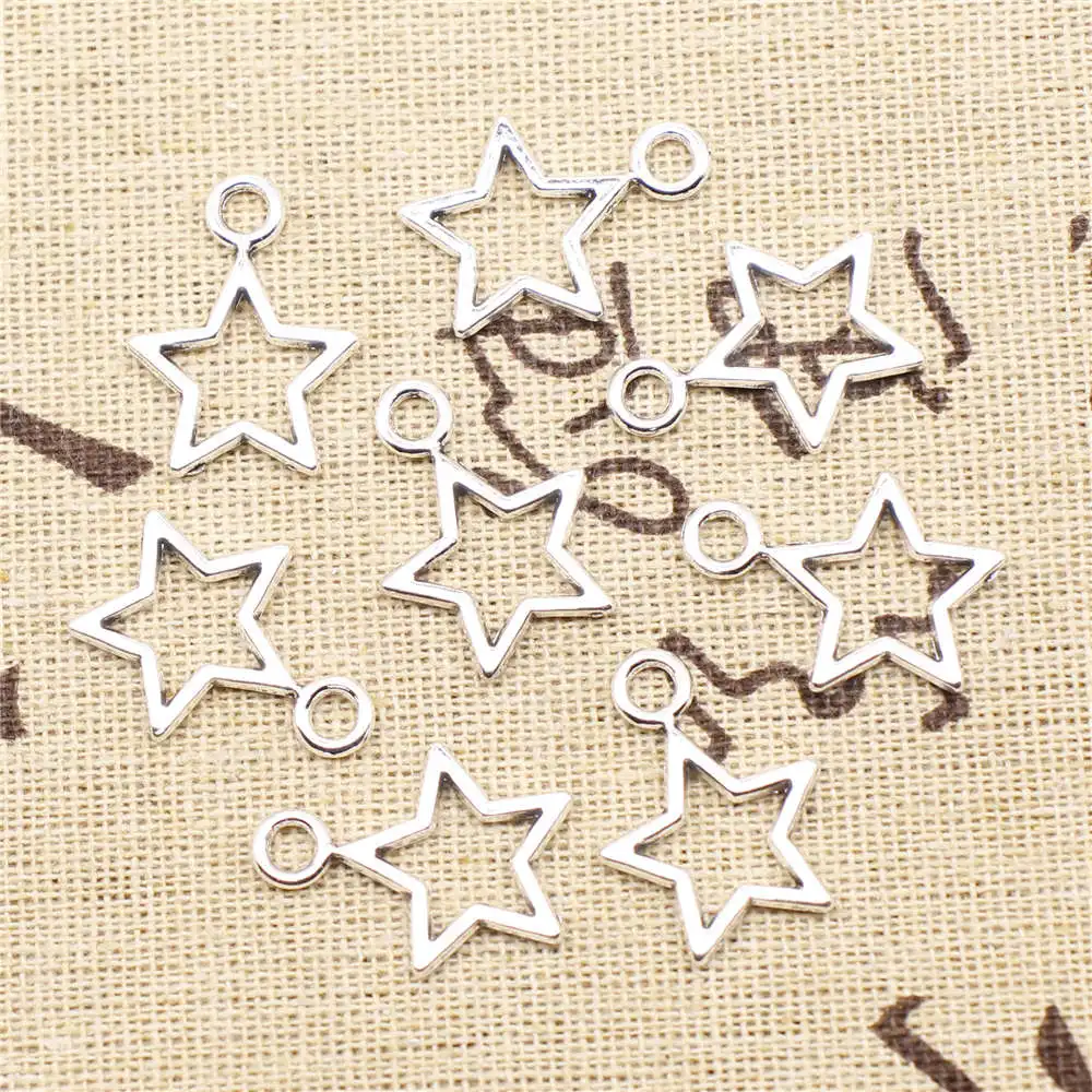 20pcs 17x22mm Pentagram Charms Pendant For Jewelri Home Decor Crafts Male Jewelry Antique Silver Color image 3