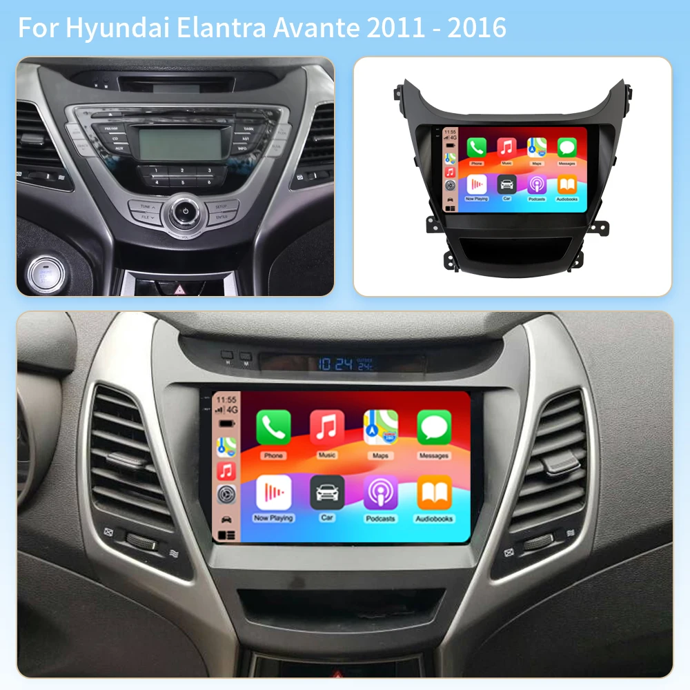 2K For Hyundai Elantra Avante md I35 2011 2012 2013 2014 2015 2016 Android Carplay Car Radio Multimedia 8 CORE Navigation GPS 5G