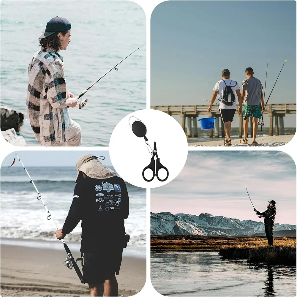 Stainless Steel Fishing Scissor Plier Multifunction Portable PE Braid Line Cutter Tool Plies For Anglers Cutting Tackle