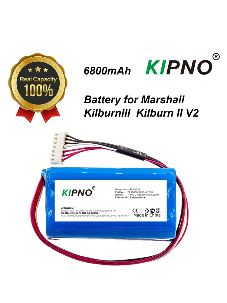 

6800mAh Battery Speaker for Marshall Kilburn II V2 7252-XML-SP C196A1 TF18650-3200-4S2PA Portable Wireless Audio