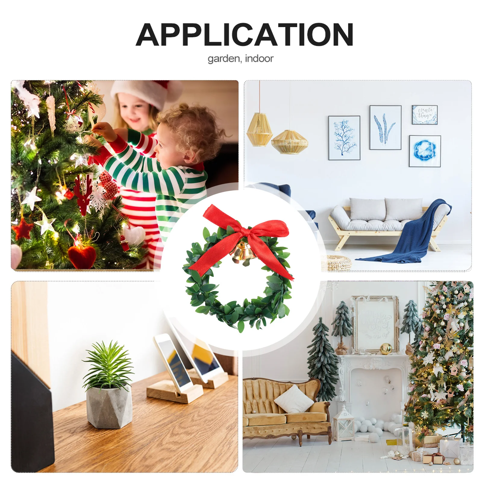 

10Pcs Leaves Garland Christmas Simulation Wreath for Door Wall Decor Festive Home Holiday Decoration Xmas Garland