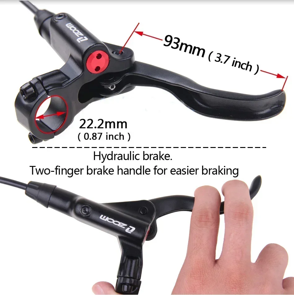 ZOOM HB-875 Bicycle Brake Mountain Bike Hydraulic Disc 800/1400mm Oil pipe MT200 Mountain Bicycle Brake Parts Hydraulic Brake