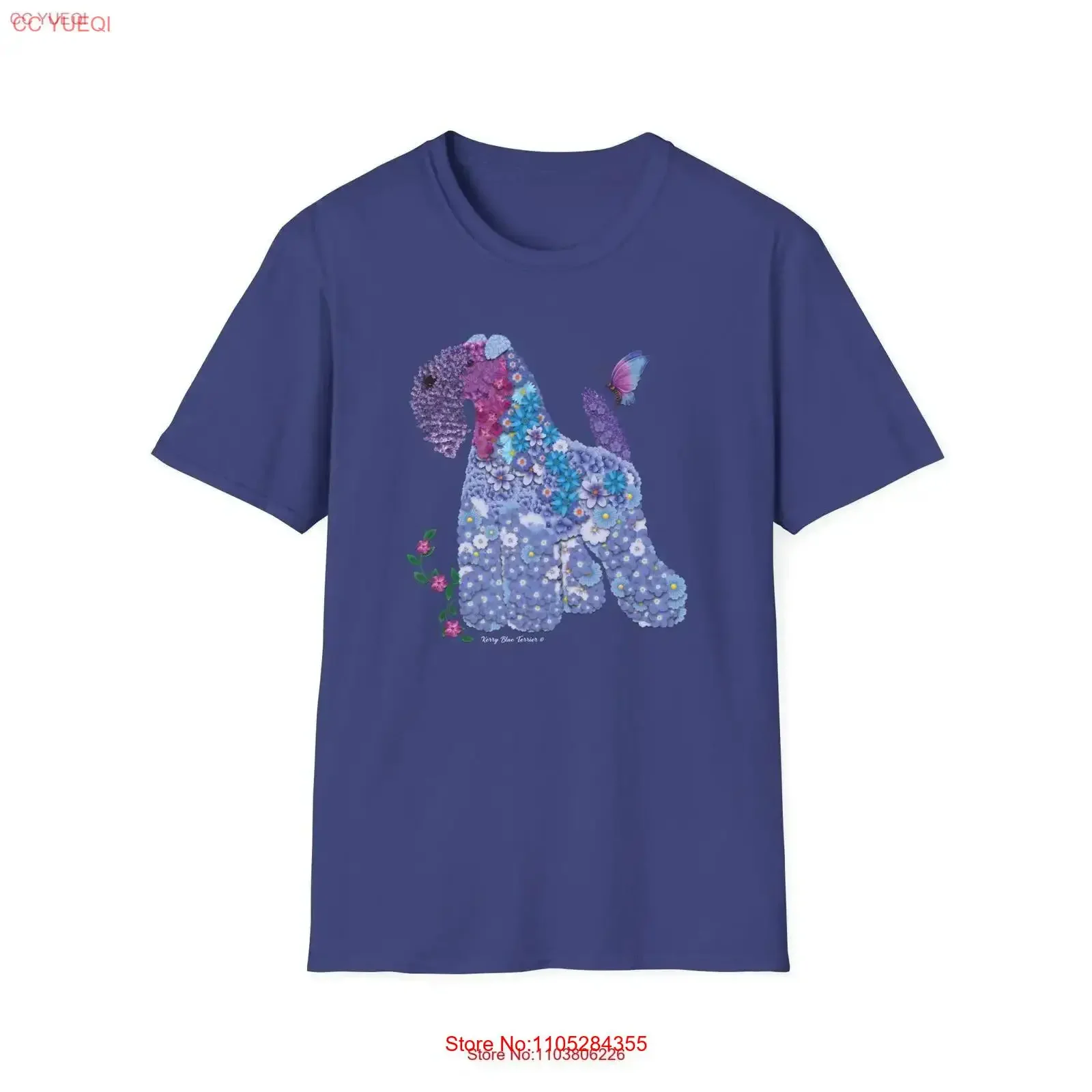 Camiseta Kerry Blue Terrier Softstyle, estilo vintage, lavada, para uso diario, ropa de diseñador, cómoda y a la moda