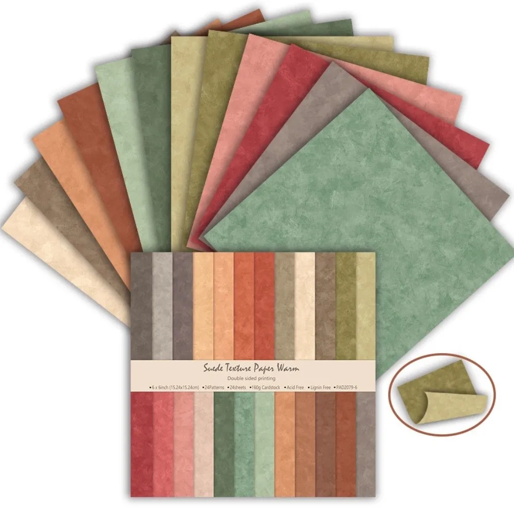 24Sheets 6 Inch Scrapbook Paper Double Sided Vintage Decorative Paper Floral Pattern Acid-Free Background Paper Journaling