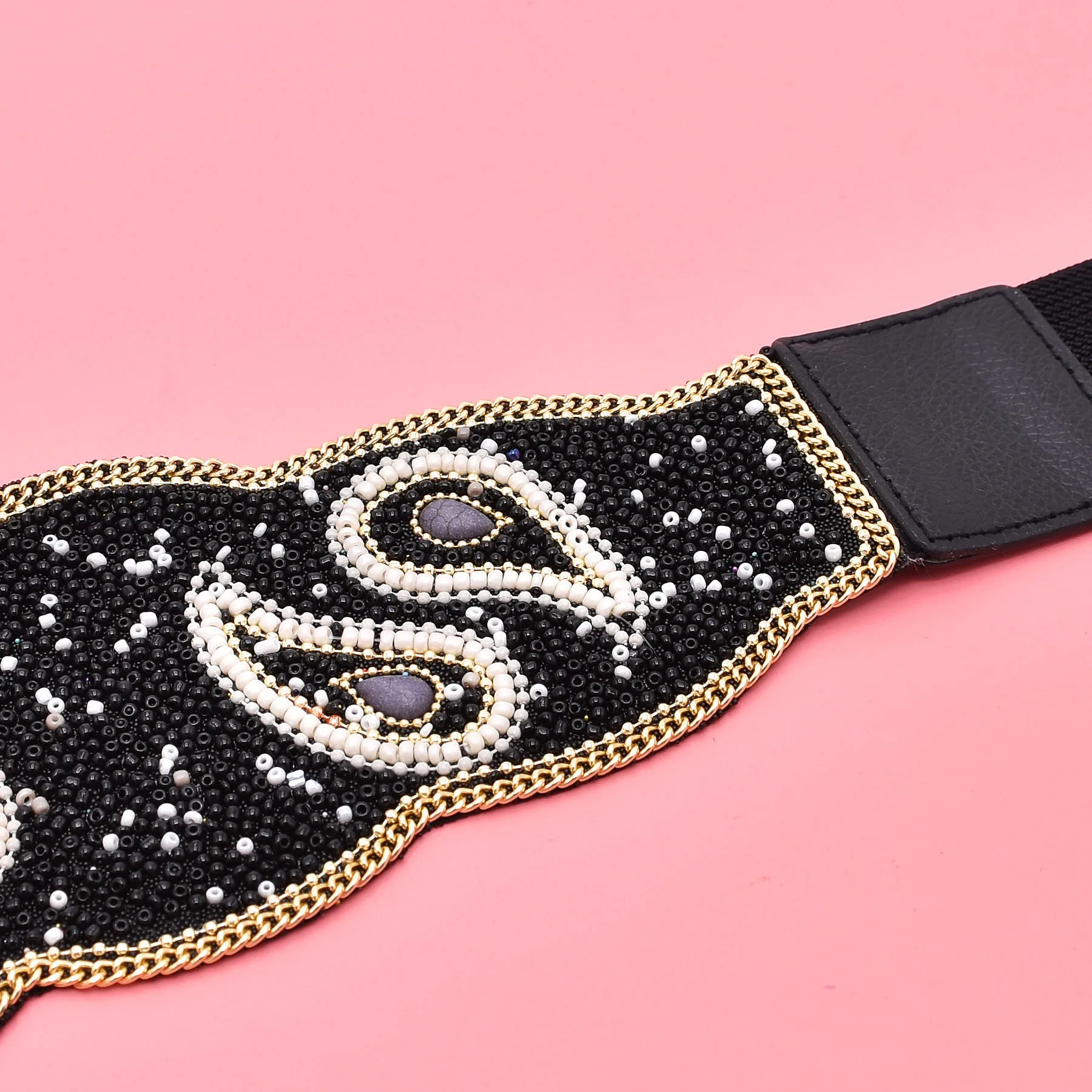 New Bagua Formation Colorful and Multicolor Charm Personalized Belt Elastic Belt Party Summer Fashion Accessories New