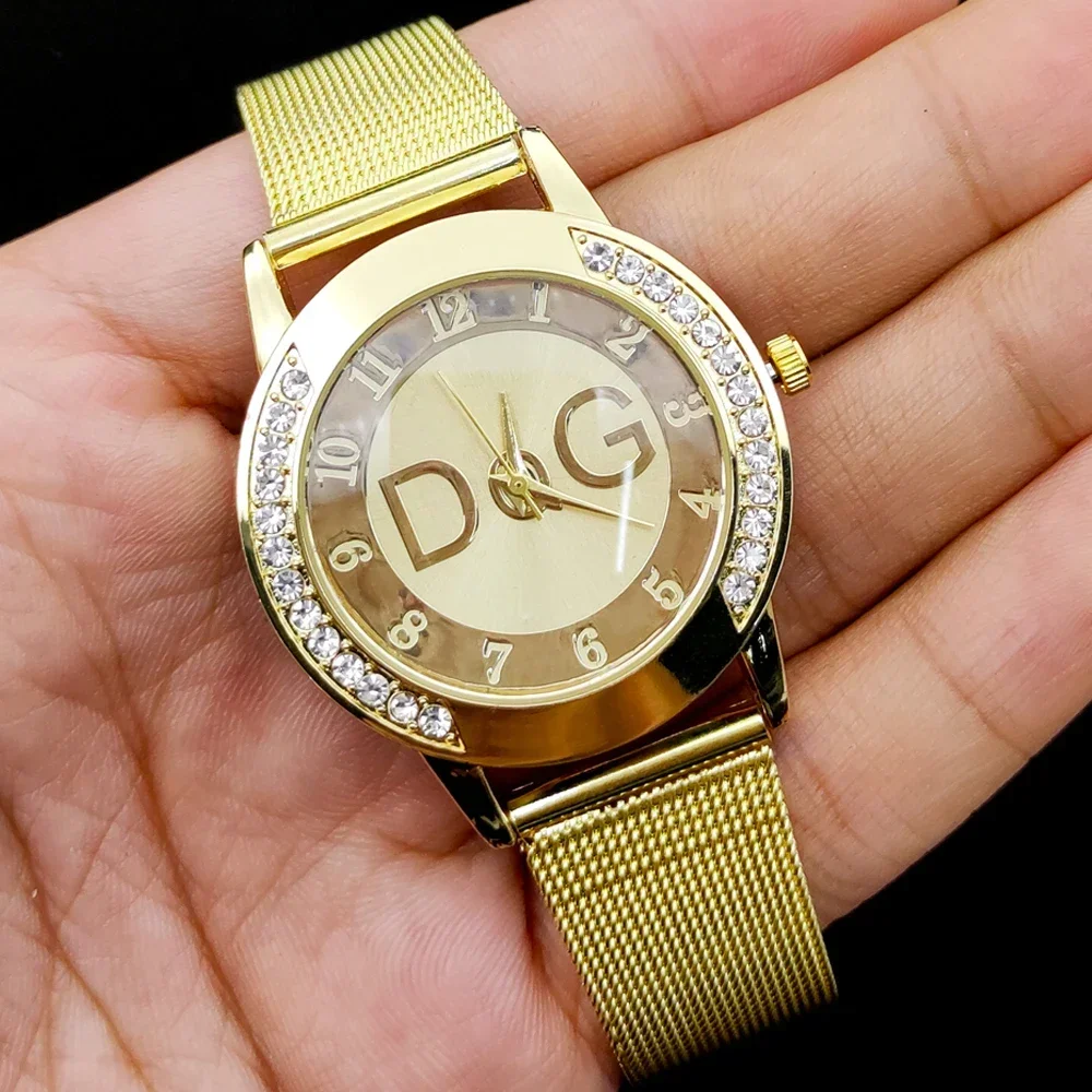 2024 Hot Sale European Fashion Watch Women Luxury Brand DQG Quartz Watch Reloj Mujer Casual Stainless Steel Ladies Clock