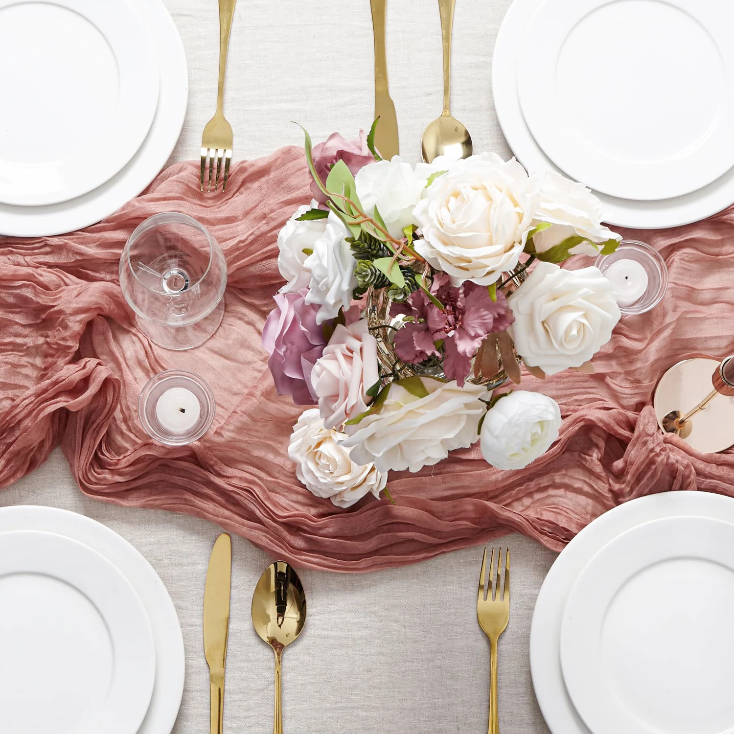 Camino de mesa de gasa semitransparente, decoración de pastel de queso, óxido, ajuste de mesa, comedor Vintage, fiesta de boda, banquetes de