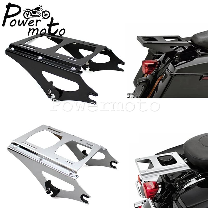 

Motorcycle Chrome Detachable Two Up Tour Pak Pack Mounting Luggage Rack Passenger For Harley Touring FLHR FLHRC FLHT FLHX FLTR