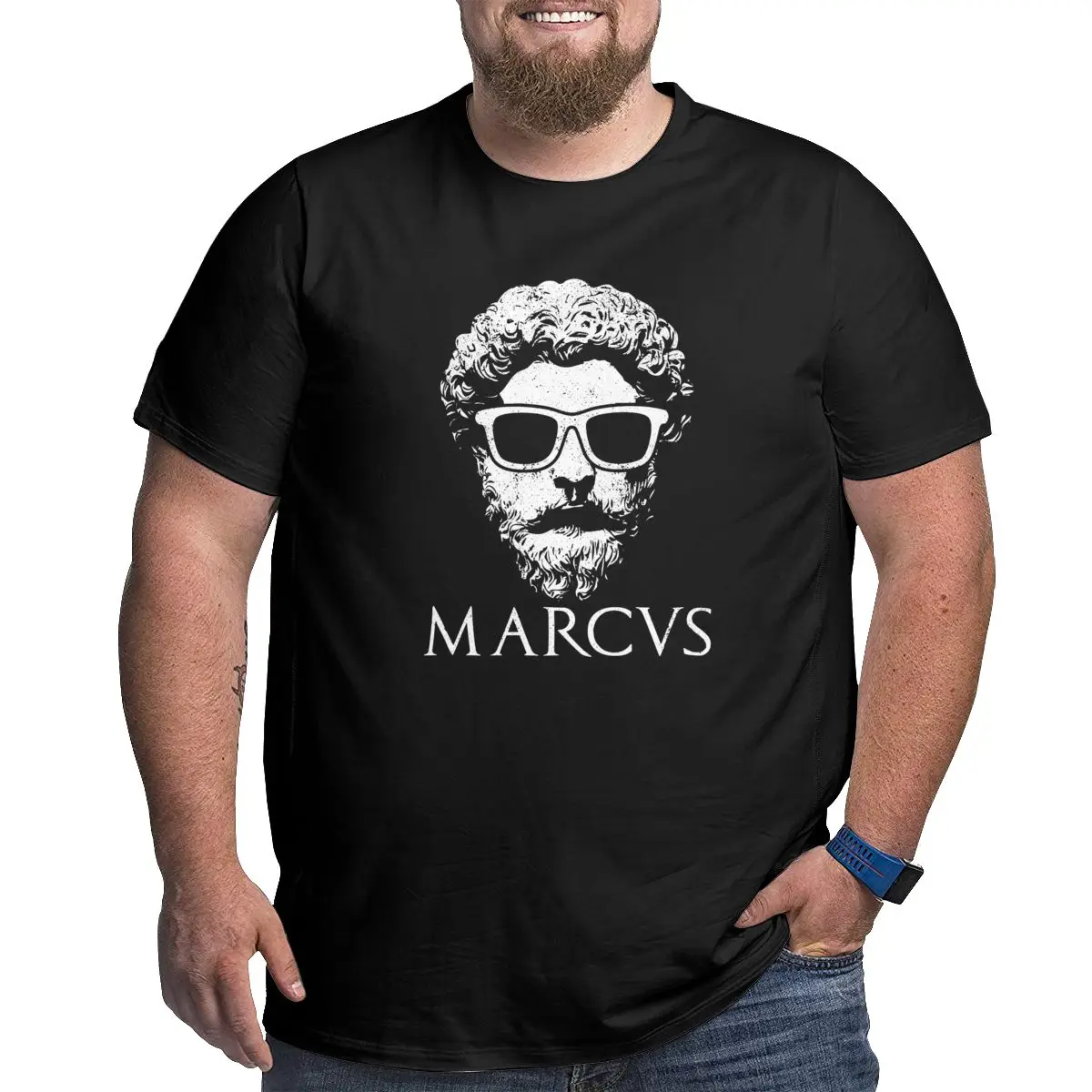 Stoicism Philosopher King Marcus Aurelius Men vintage t shirtsmen O Neck Big Tall 100% Cotton printed Tops Oversized 6XL graphic