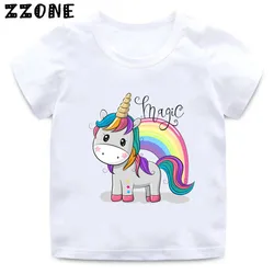 Kids Funny T-Shirts Cute Unicorn Cartoon Graphic Girls Clothes Summer Baby Boys Short Sleeve T shirt Children Tops,ooo5459