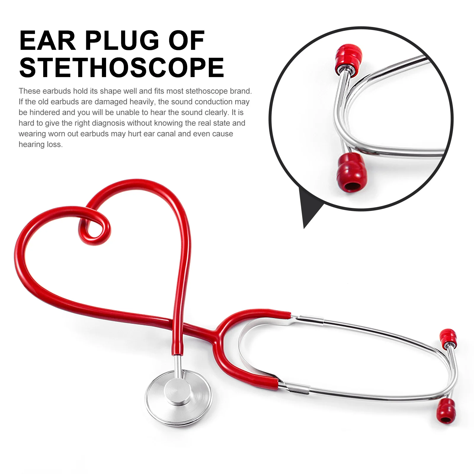 10 Pairs Earplugs Stethoscope Earbud Replacement Covers Accessories Replacements Pvc Earbuds for