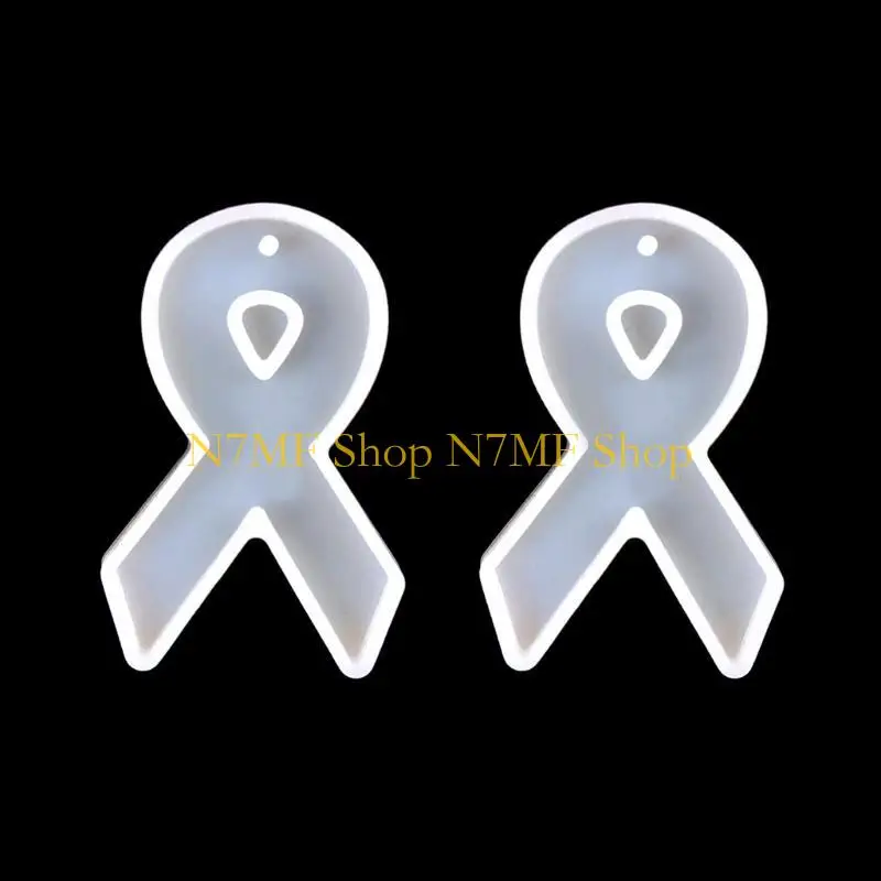 

N7MF Medical Care Ribbon Earrings Mould Silicone Abrasive Tool Resin Casting Mold