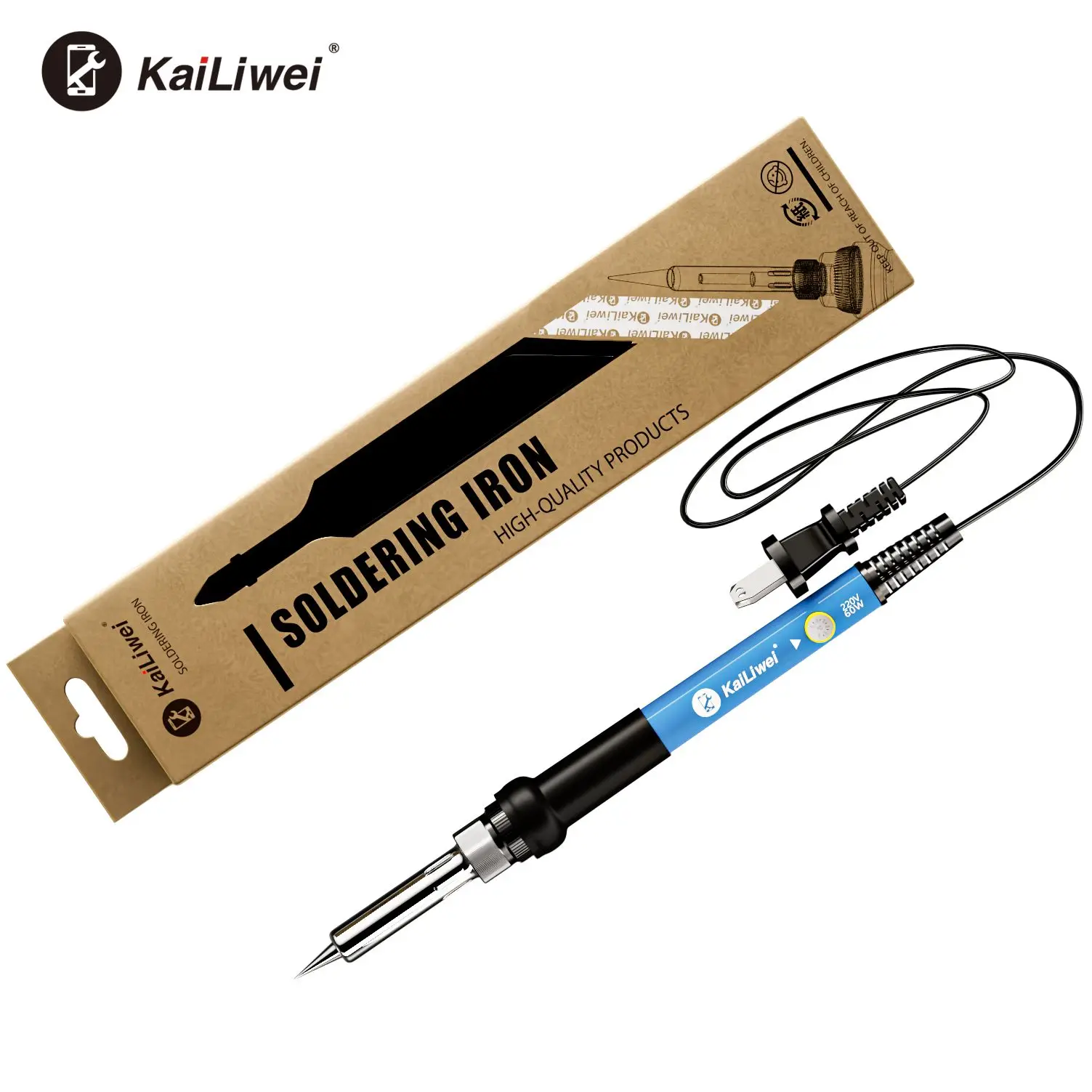 

Kailiwei Adjustable Temperature Electric Solder Iron Rework Station Handle Heat Pencil Welding Repair Tools 60W 110/220V