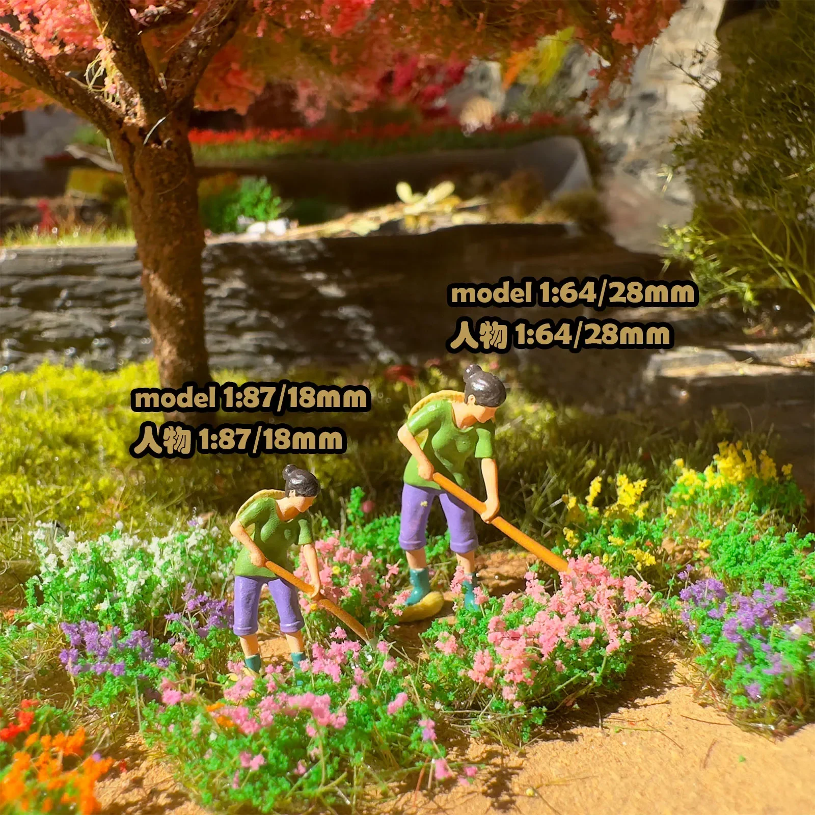 Height 0.8-1CM Artificial Mini Tearable Flower Cluster Grass Tuft Diy Military Model WargamingScene Ho N Train Layout Diorama