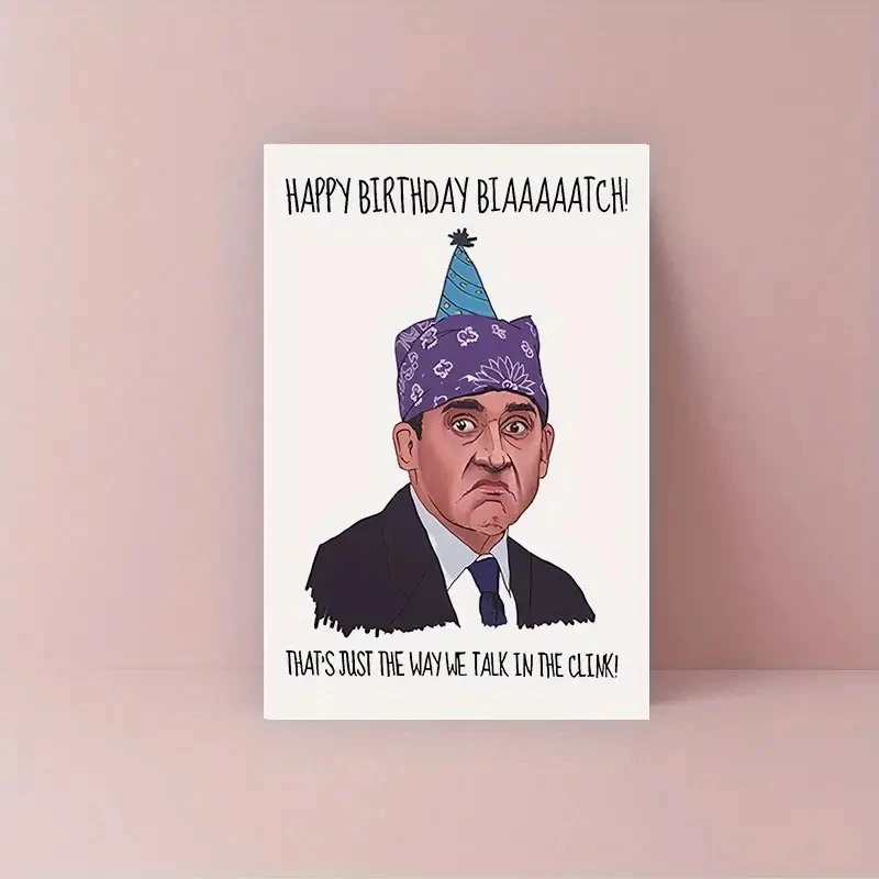 1PC Hilarious \'The Office\' Birthday Card Happy Birthday Cards Greeting Card With Envelope