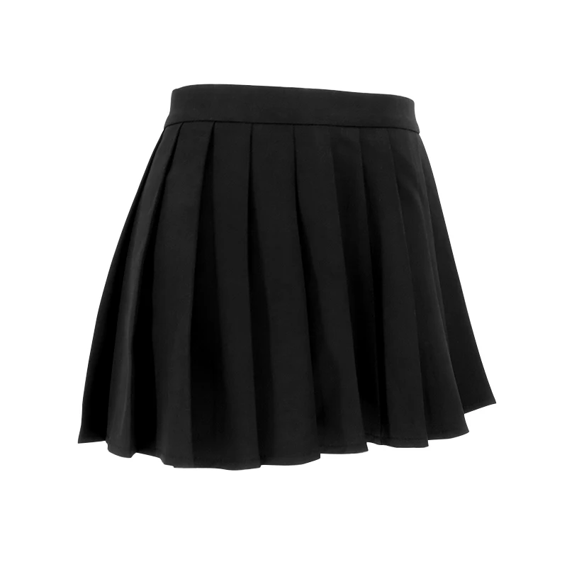 Sexy Mini Skirt Women New Summer Black Fashion Zipper Partywear Casual Slim Pleated Skirt Elegant Versatile Female A-Line Skirt