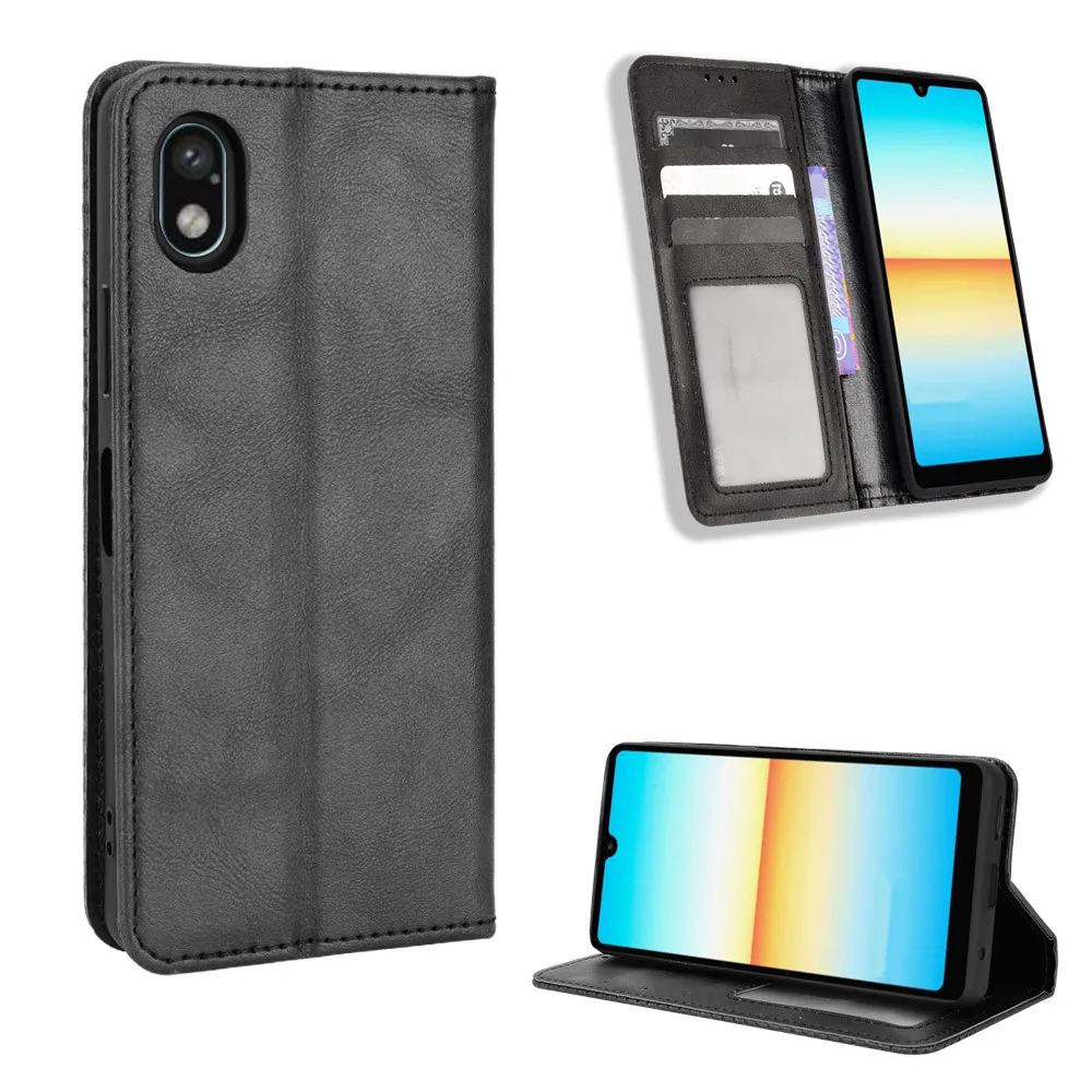 Funda de lujo para Sony Xperia Ace III, funda tipo billetera de cuero PU con adsorción magnética para Sony Ace III AceIII, bolsas para teléfono