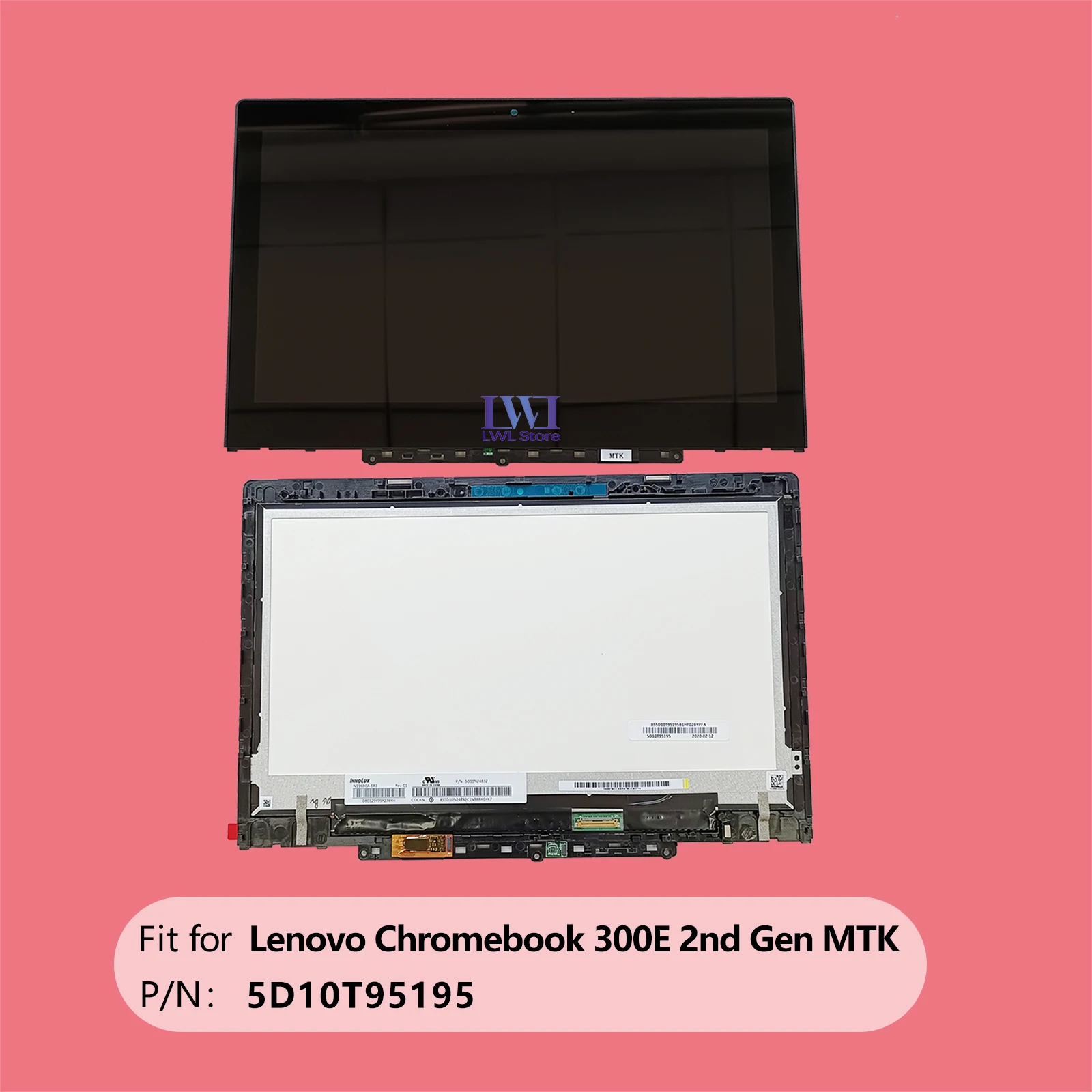 

LWL FOR 5D10T95195 Original New Lenovo Chromebook 300E 2 GEN 11.6‘’ HD LCD LED Touch Screen Digitizer Bezel