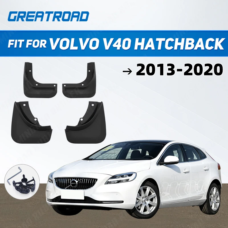 For VOLVO V40 Hatchback 2013-2020 14 15 16 17 18 2019 Set Molded Car Mud Flaps Mudflaps Splash Guards Mud Flap Mudguards Fender