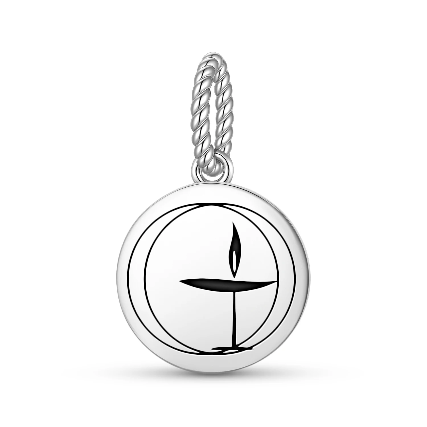 The Flaming Chalice 925 Sterling Silver DIY Charm Bead Pendant for Original Bracelet Jewelry Gift
