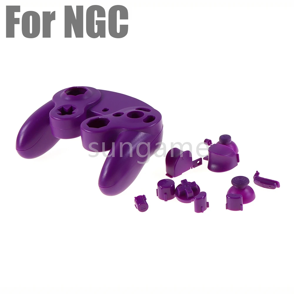 10sets For NGC Controller Housing Shell Cover Case with Button Replacement Parts Game Handle Protective Accessories