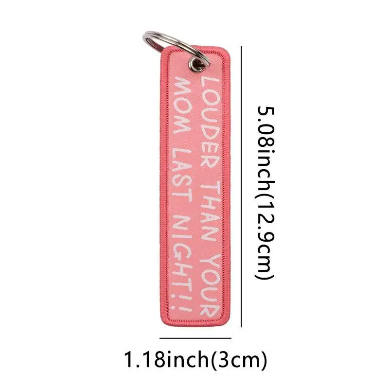 Spanischer Stickerei-Schlüsselanhänger, Schlüsselanhänger mit Zitaten, Schlüsselanhänger für Motorrad, Auto, Chaveiro, Geschenk für Freunde – Detail 4