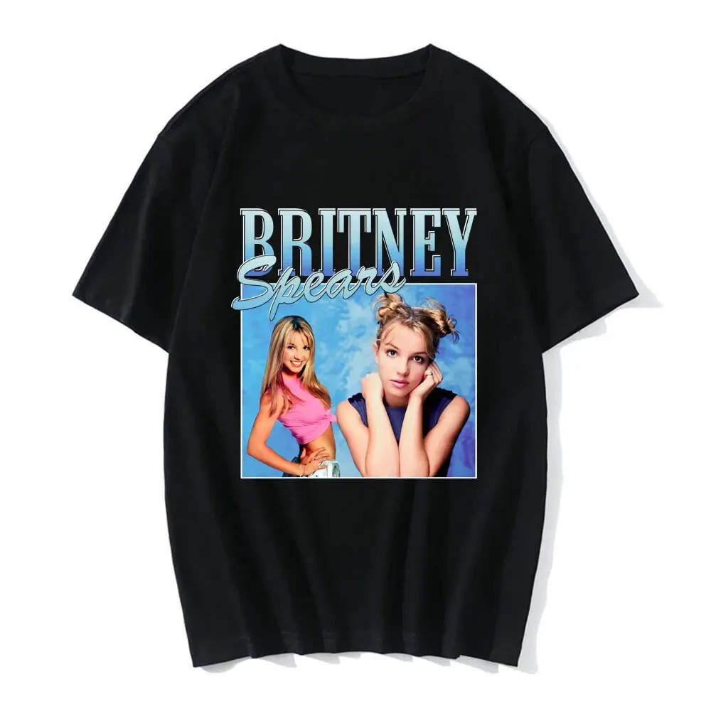 Singer Britney Spears Print Cotton T-Shirts 90s Streetwear Men Women Fashion Short Sleeve T Shirt Hip Hop Tees Tops Man Clothing