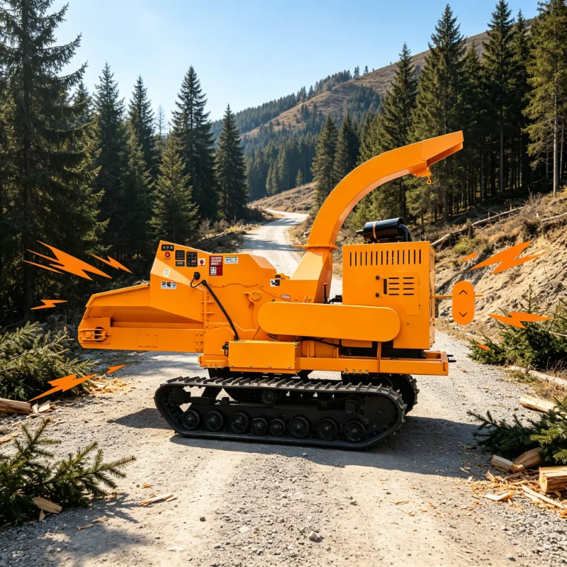 Best Selling Eco-friendly Wood Crusher Saw Dust Machine Mobile Diesel/motor Street Greening Chipper Garden Branch Crusher