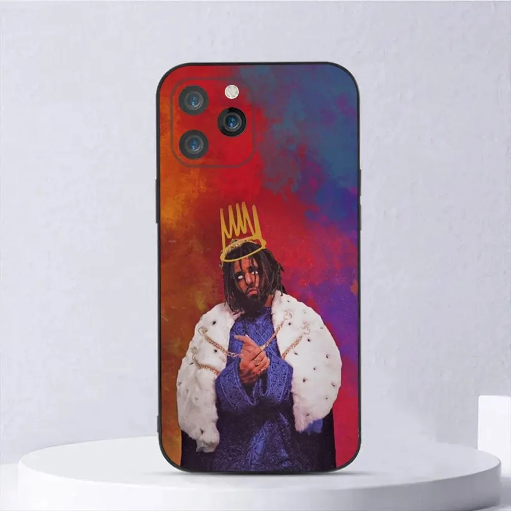 Rapper J C-Cole  Phone Case For iPhone15,14,13,12,11,Pro,Max,Plus,Mini,X,XS,XR,8,7,6,S,Plus,SE Soft Black Case