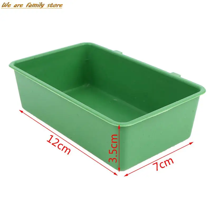 Bañera de plástico para pájaros, cuenco de comida para jaula, comederos para pájaros pequeños, juguetes para loros, 1 unidad