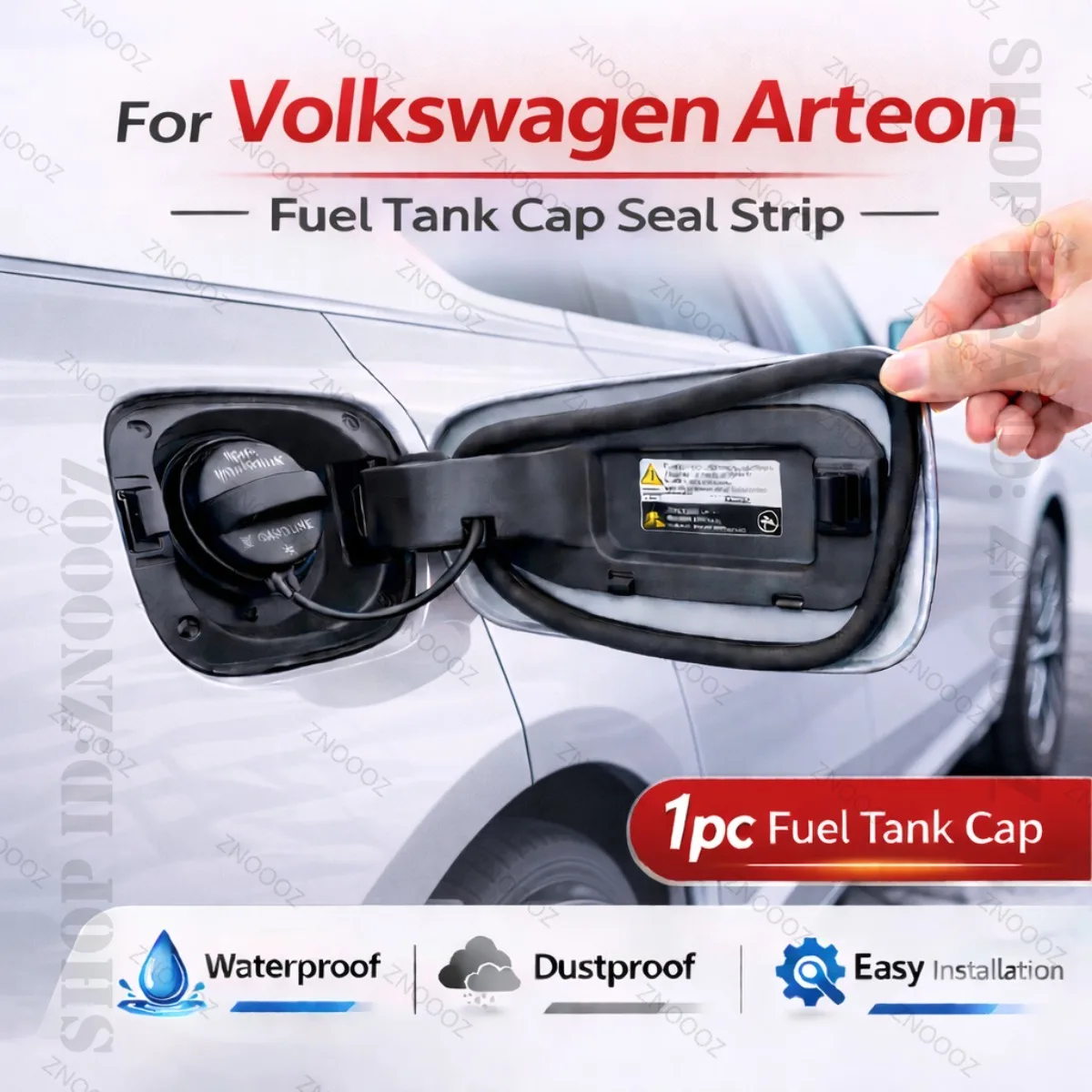 Car Seal Strip Rubber Double Layer Dustproof Waterproof Sealing Protector Gas Cap Trim 1pc Fuel Tank Cover For Volkswagen Arteon