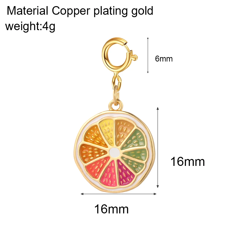 Cute Cactus Cherry  Spring Buckle CZ Charms for Jewelry Making Production Supplies Diy Bracelet Necklace Key Chain Accessories