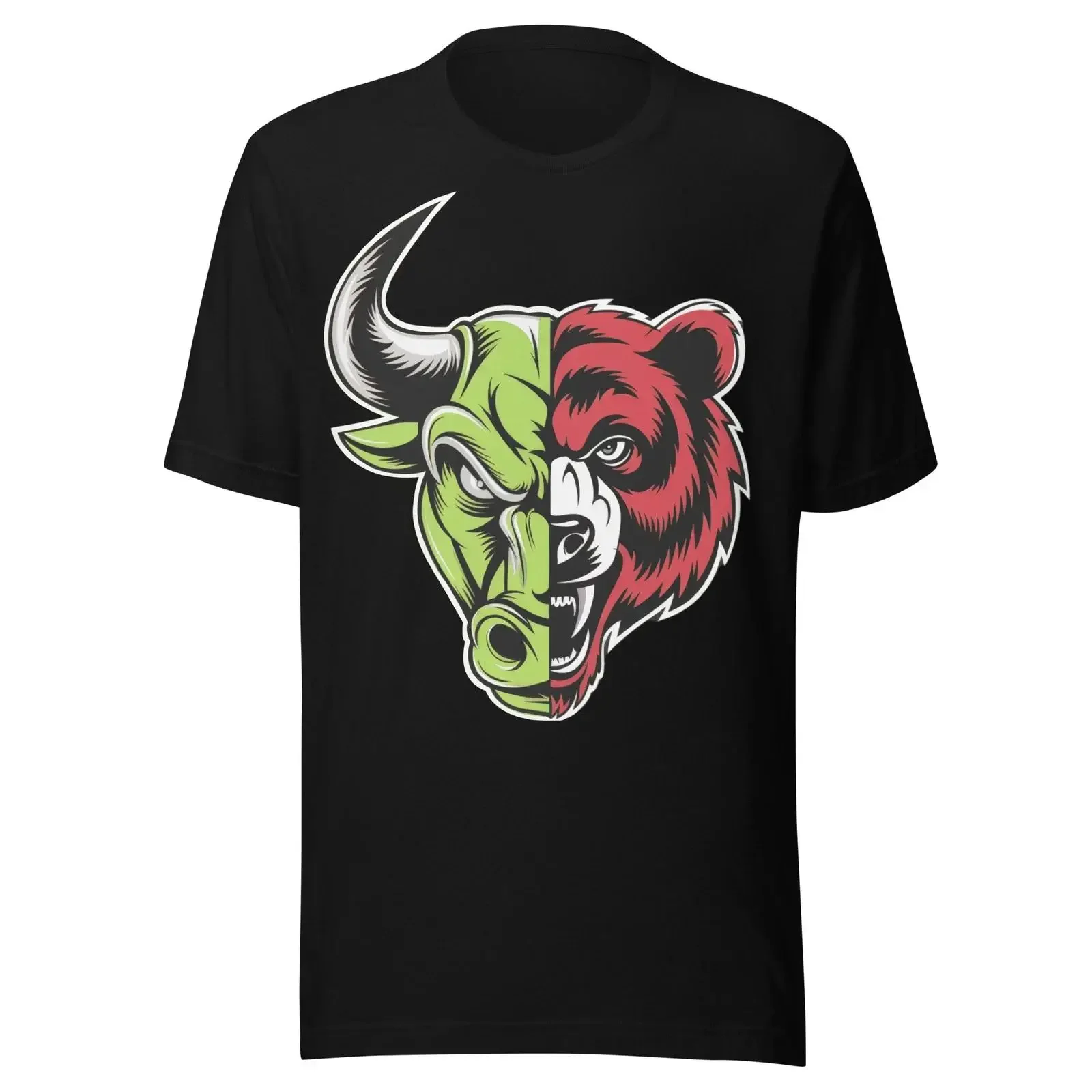 Bull VS Bear Bullish Bearish XRP Trader Forex Crypto Trading Wall Street T Shirt vintage Washed Soft Breathable Versatile