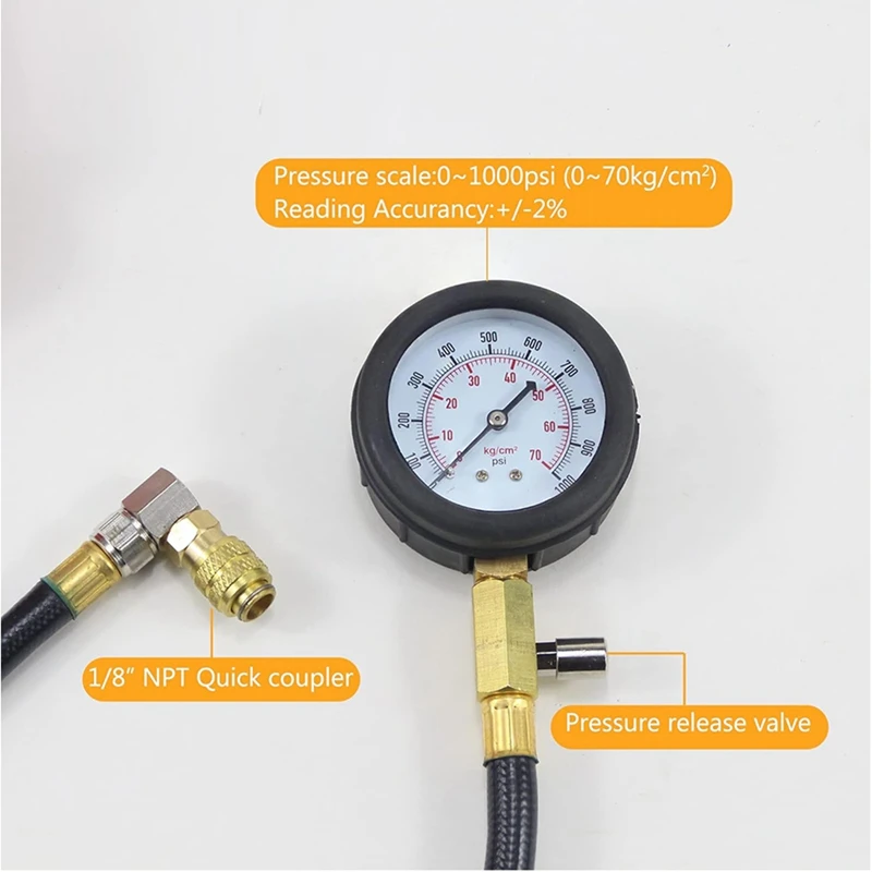 Super Sale Diesel Cylinder Pressure Gauge Engine Compression Tester Kit