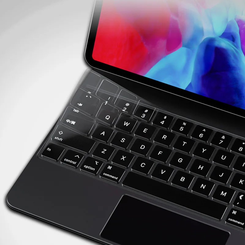 Capa de teclado para iPad Pro 12.9 Pro 11 Capa transparente de TPU para filme de teclado mágico dos EUA